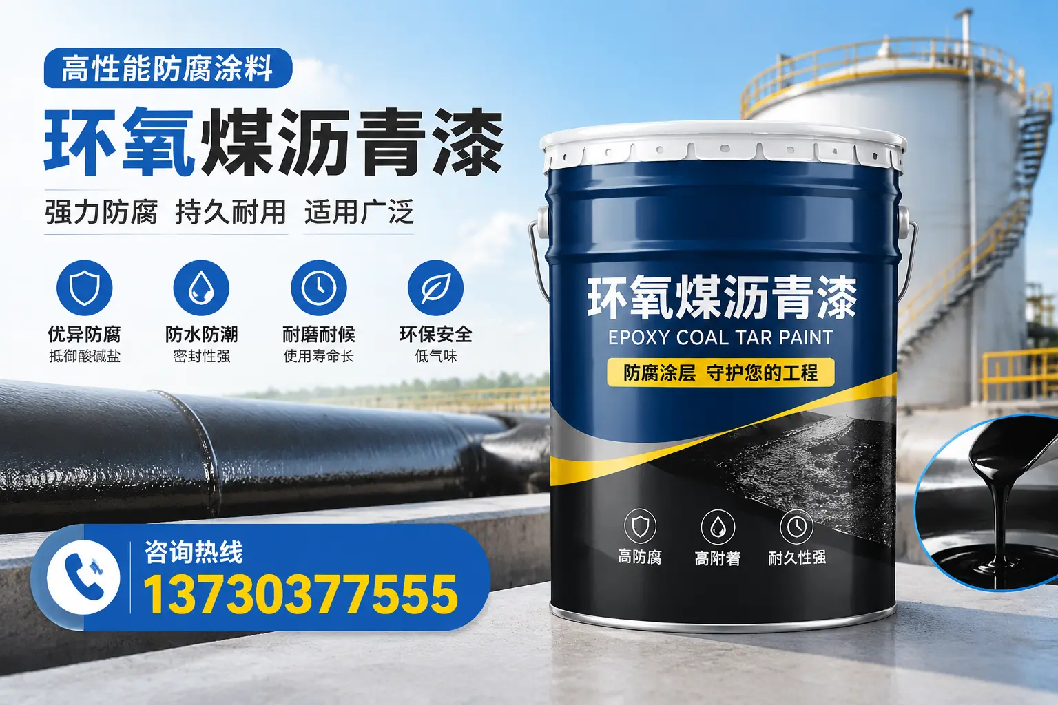环氧煤沥青漆的耐久性分析，适合金华的使用场景